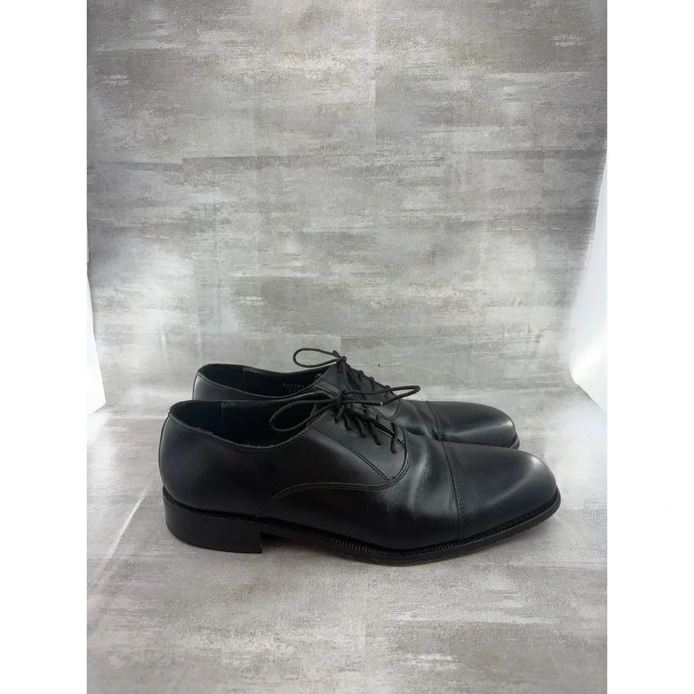 Florsheim Men Black Leather Cap Toe Oxford Dress Shoes 17168-01 Size 10.5B